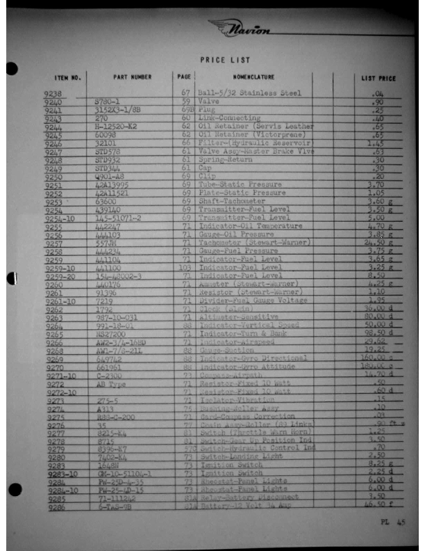 Navion-Parts Catalog page188