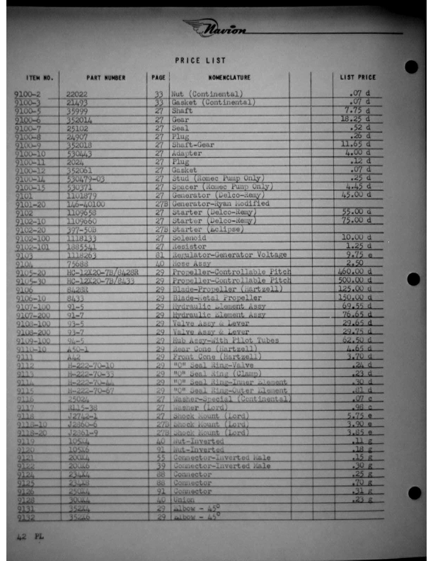 Navion-Parts Catalog page185