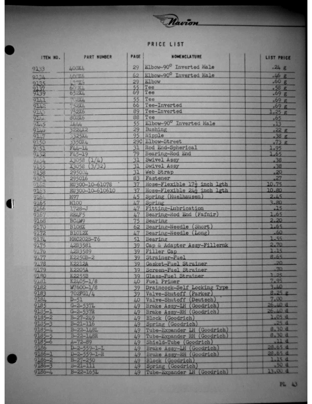 Navion-Parts Catalog page186