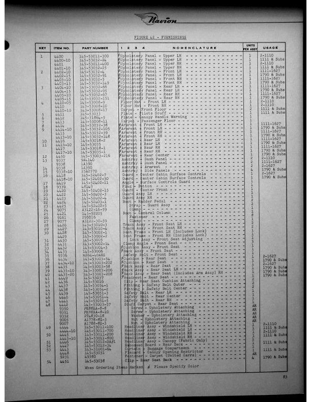 Navion-Parts Catalog page109