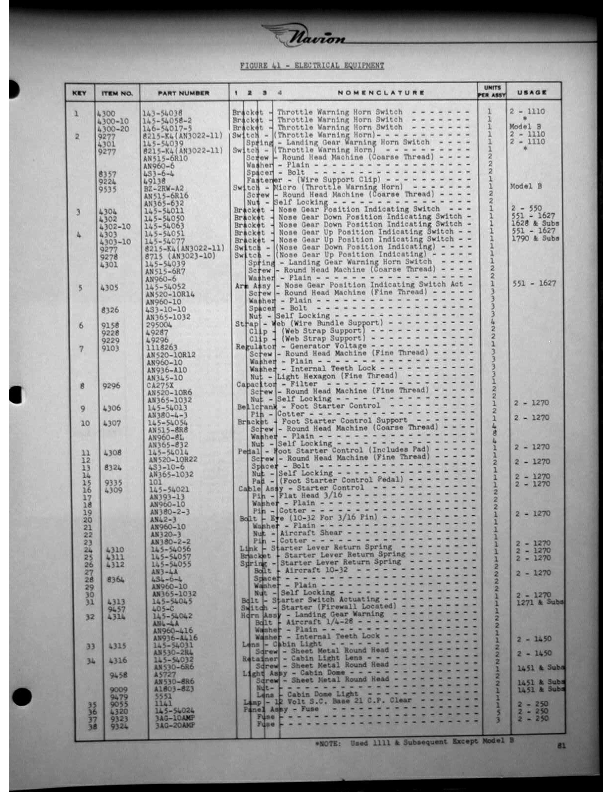 Navion-Parts Catalog page106