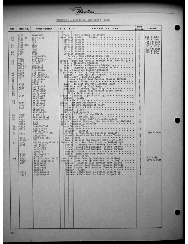 Navion-Parts Catalog page107