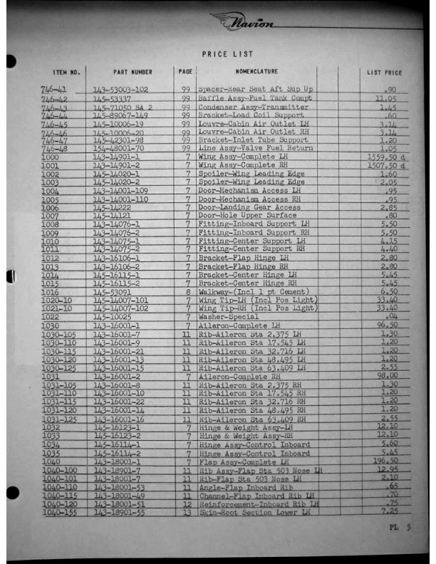 Navion-Parts Catalog page148