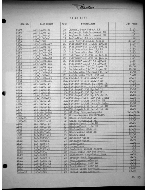 Navion-Parts Catalog page158