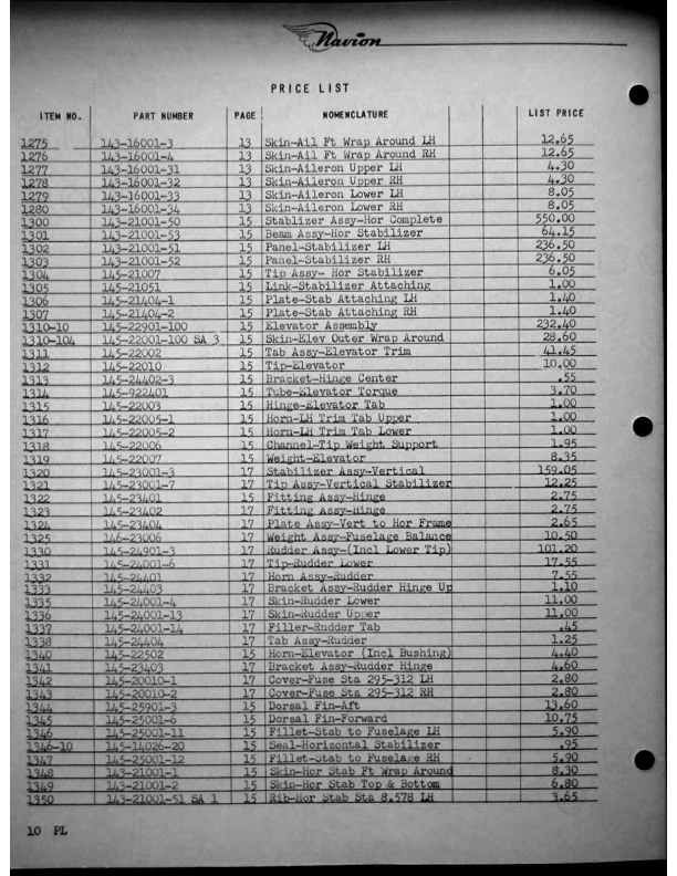 Navion-Parts Catalog page153