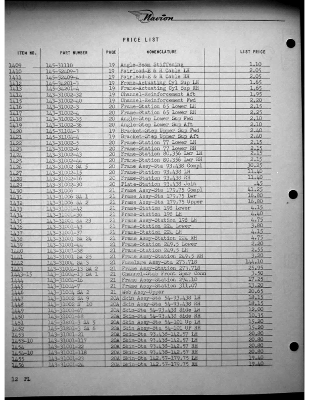 Navion-Parts Catalog page155