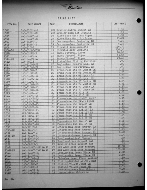 Navion-Parts Catalog page157