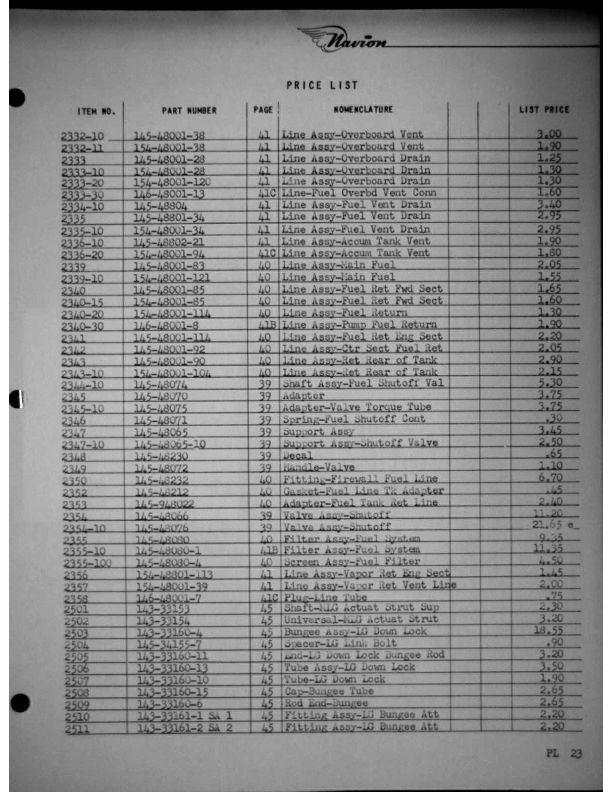 Navion-Parts Catalog page166