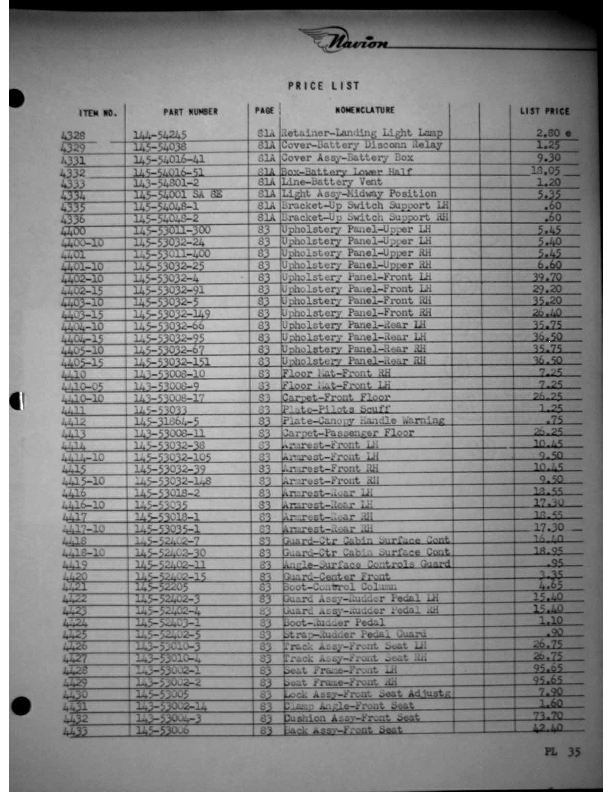 Navion-Parts Catalog page178