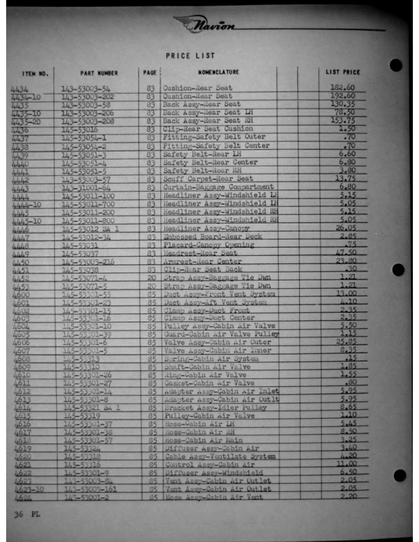Navion-Parts Catalog page179