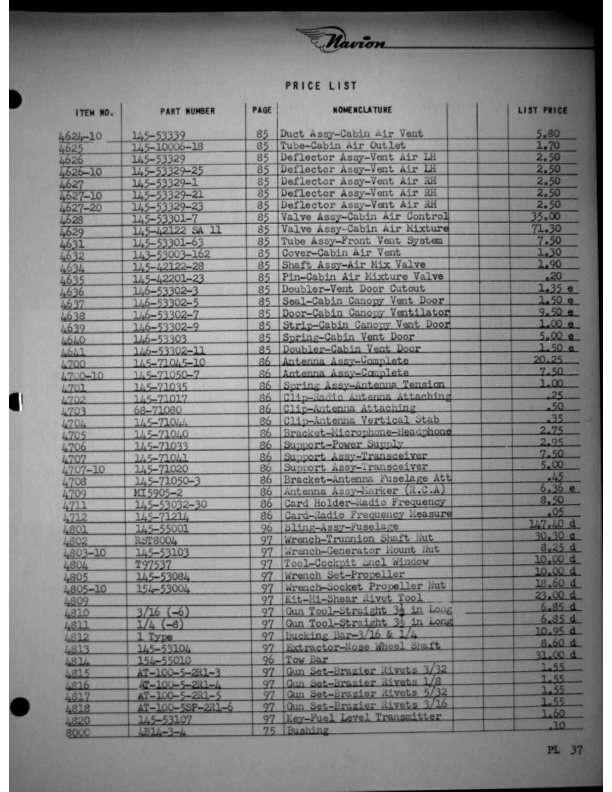 Navion-Parts Catalog page180
