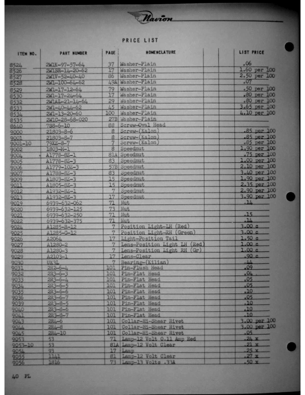 Navion-Parts Catalog page183