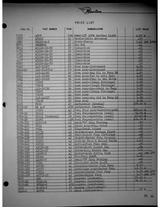 Navion-Parts Catalog page184