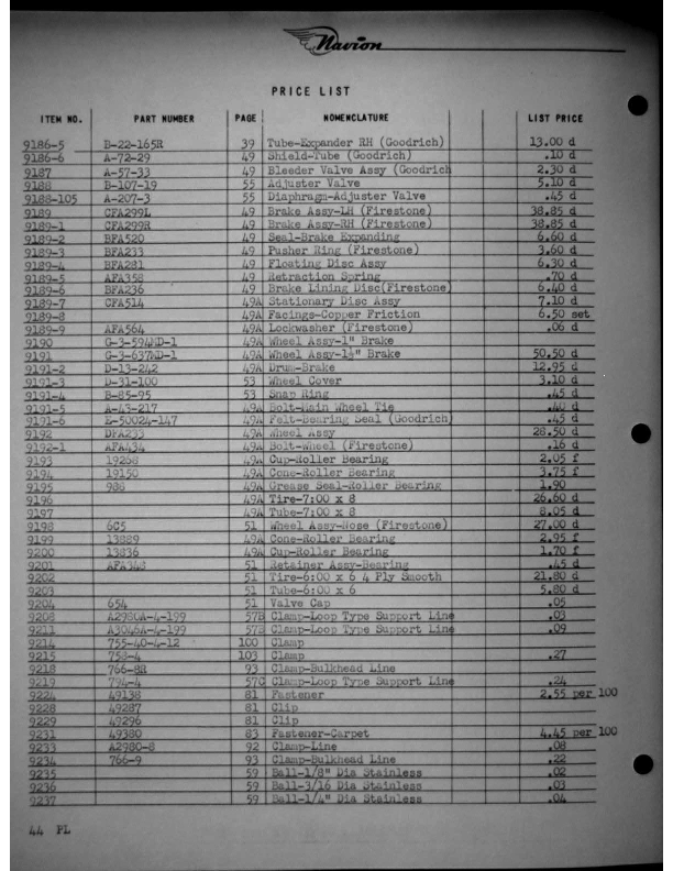 Navion-Parts Catalog page187